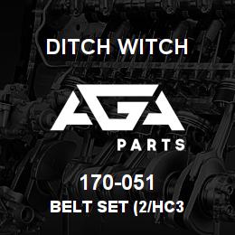 170-051 Ditch Witch BELT SET (2/HC3 | AGA Parts
