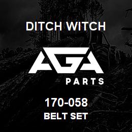170-058 Ditch Witch BELT SET | AGA Parts