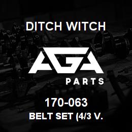 170-063 Ditch Witch BELT SET (4/3 V. | AGA Parts