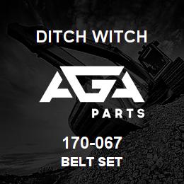 170-067 Ditch Witch BELT SET | AGA Parts
