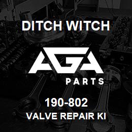 190-802 Ditch Witch VALVE REPAIR KI | AGA Parts