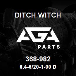 368-982 Ditch Witch 6.4-6/20-1-00 D | AGA Parts