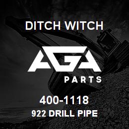 400-1118 Ditch Witch 922 DRILL PIPE | AGA Parts
