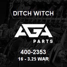 400-2353 Ditch Witch 16 - 3.25 WAR | AGA Parts