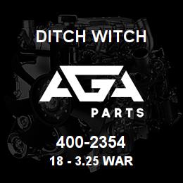 400-2354 Ditch Witch 18 - 3.25 WAR | AGA Parts