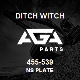 455-539 Ditch Witch NS PLATE | AGA Parts
