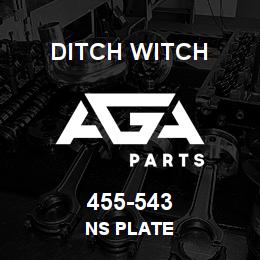 455-543 Ditch Witch NS PLATE | AGA Parts