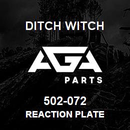 502-072 Ditch Witch REACTION PLATE | AGA Parts