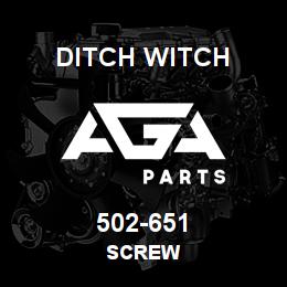 502-651 Ditch Witch SCREW | AGA Parts