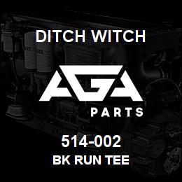 514-002 Ditch Witch BK RUN TEE | AGA Parts