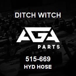 515-669 Ditch Witch HYD HOSE | AGA Parts