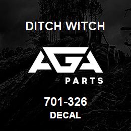 701-326 Ditch Witch DECAL | AGA Parts