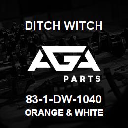 83-1-DW-1040 Ditch Witch ORANGE & WHITE | AGA Parts