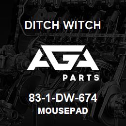 83-1-DW-674 Ditch Witch mousepad | AGA Parts