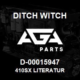 D-00015947 Ditch Witch 410SX LITERATUR | AGA Parts