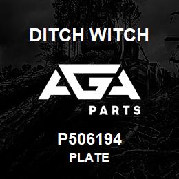 P506194 Ditch Witch plate | AGA Parts
