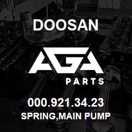 000.921.34.23 Doosan SPRING,MAIN PUMP | AGA Parts