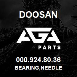 000.924.80.36 Doosan BEARING,NEEDLE | AGA Parts