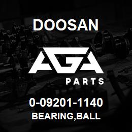 0-09201-1140 Doosan BEARING,BALL | AGA Parts