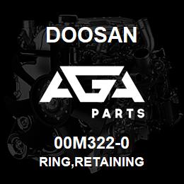 00M322-0 Doosan RING,RETAINING | AGA Parts