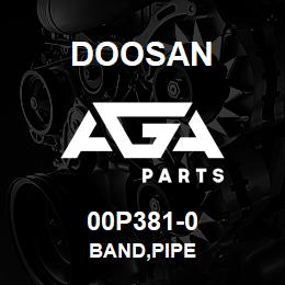 00P381-0 Doosan BAND,PIPE | AGA Parts