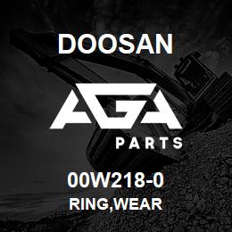 00W218-0 Doosan RING,WEAR | AGA Parts