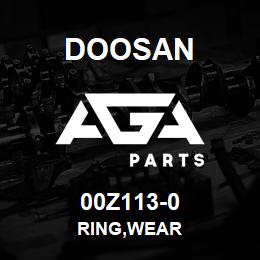 00Z113-0 Doosan RING,WEAR | AGA Parts