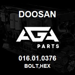 016.01.0376 Doosan BOLT,HEX | AGA Parts