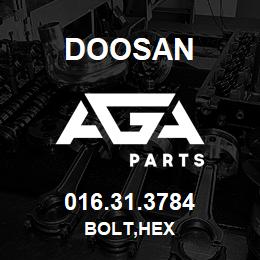 016.31.3784 Doosan BOLT,HEX | AGA Parts