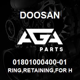 01801000400-01 Doosan RING,RETAINING,FOR HOLE,C TYPE | AGA Parts