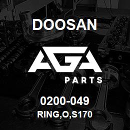 0200-049 Doosan RING,O,S170 | AGA Parts