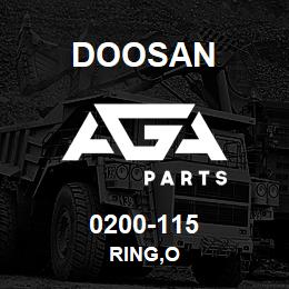 0200-115 Doosan RING,O | AGA Parts