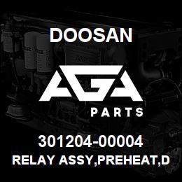 301204-00004 Doosan RELAY ASSY,PREHEAT,D25S-5 TIER-2 | AGA Parts