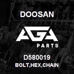 D580019 Doosan BOLT,HEX,CHAIN | AGA Parts
