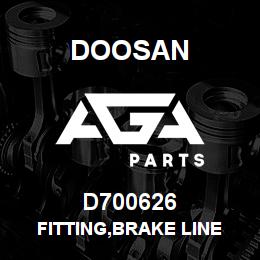D700626 Doosan FITTING,BRAKE LINE | AGA Parts