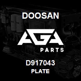 D917043 Doosan Plate | AGA Parts