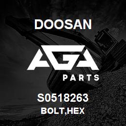 S0518263 Doosan BOLT,HEX | AGA Parts