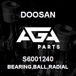 S6001240 Doosan BEARING,BALL,RADIAL | AGA Parts
