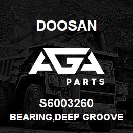S6003260 Doosan BEARING,DEEP GROOVE | AGA Parts