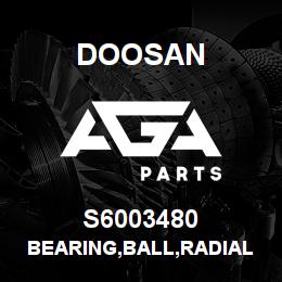 S6003480 Doosan BEARING,BALL,RADIAL | AGA Parts