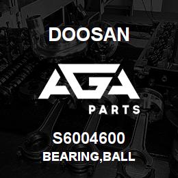 S6004600 Doosan BEARING,BALL | AGA Parts