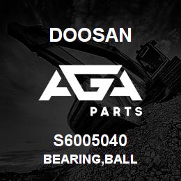 S6005040 Doosan BEARING,BALL | AGA Parts