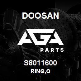 S8011600 Doosan RING,O | AGA Parts