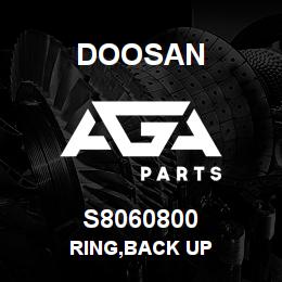 S8060800 Doosan RING,BACK UP | AGA Parts