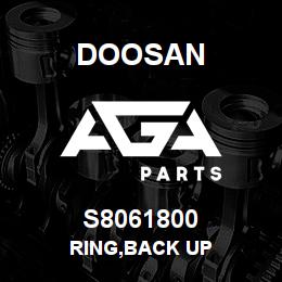 S8061800 Doosan RING,BACK UP | AGA Parts