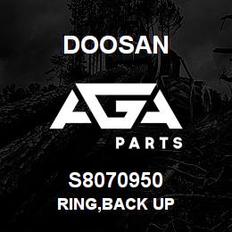 S8070950 Doosan RING,BACK UP | AGA Parts