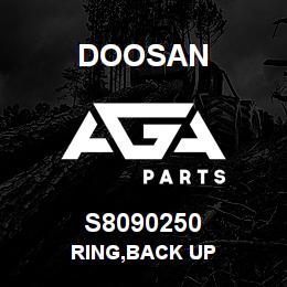 S8090250 Doosan RING,BACK UP | AGA Parts