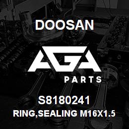 S8180241 Doosan RING,SEALING M16X1.5 | AGA Parts