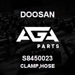 S8450023 Doosan CLAMP,HOSE | AGA Parts