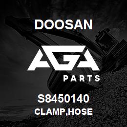 S8450140 Doosan CLAMP,HOSE | AGA Parts